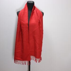 Kuna Red Baby Alpaca Fringe Wrap Scarf Shawl